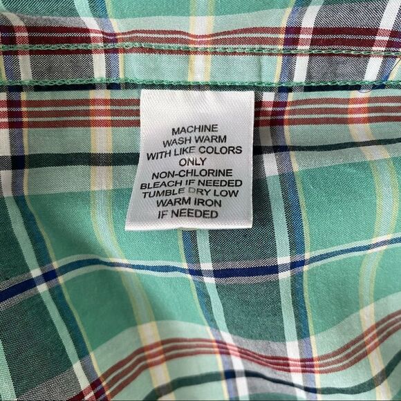 Men’s Roundtree & Yorke 2XT Green Plaid Shirt - Picture 5 of 6